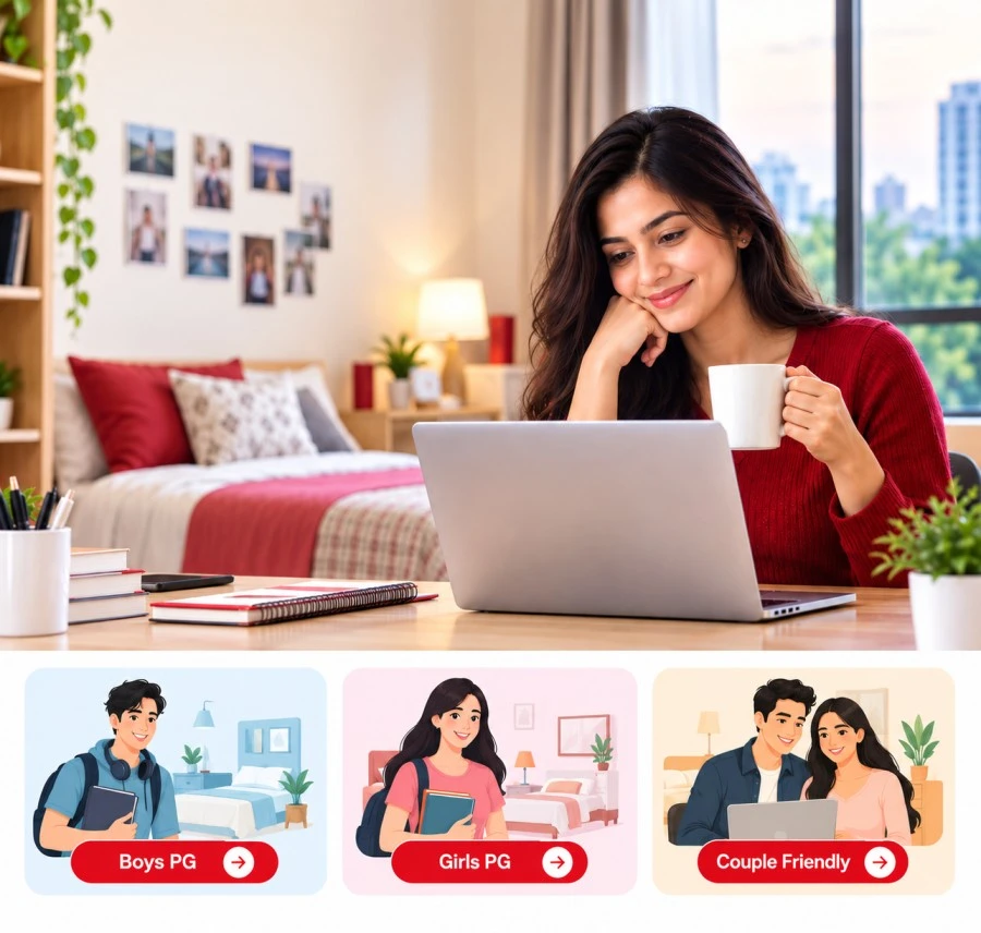 Working professional searching for PG accommodation with Tenanto
